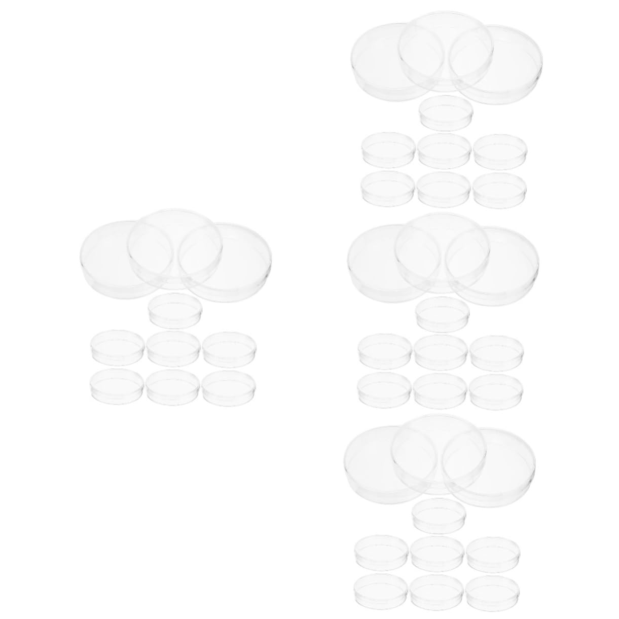 iplusmile 40pezzi Piastre Petri Trasparenti Con Coperchio Per Esperimenti Scientifici Per Coltivazione Cellulare e Analisi Di Laboratorio