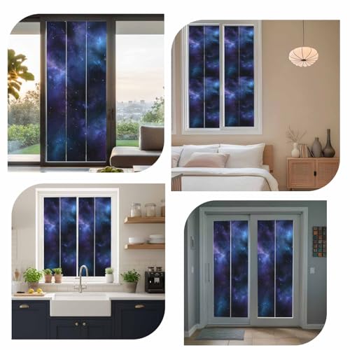 Vinilo Decorativo Protector de Privacidad Azul y Negro 17.7x39.3 in miniatura 7