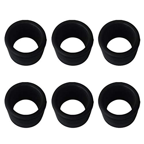 sailupxinyuan Black Rubber Fishing Rod Holder Tackle Cap Kit fit for Rod Holder Pole Rest Rack Insert Protectors (6Pieces)