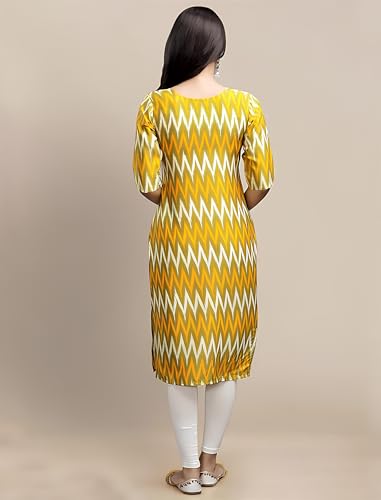Image of Dream Beauty Fashion Women's Polyester Round Neck 3 /4 Sleeve Casual Straight Kurti (Kurti-Parent-1)