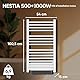 BESTHERM - Elektrischer Handtuchtrockner, ohne Flüssigkeit, mit Gebläse, 500 W + 1000 W, H 100,5 x L 54 cm, Bestherm HESTIA, weiß