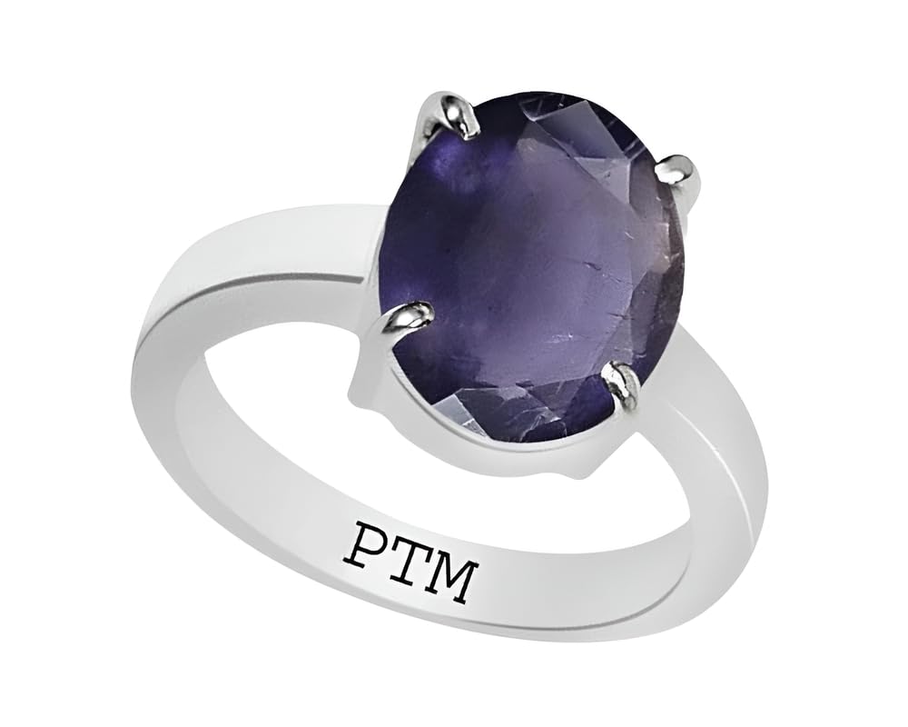 ptm 925 Sterling Silver Neeli/Iolite 3.25 Ratti or 3 Cts to 10.25 Ratti or 9.35 Cts Astrological Gemstone Bis Hallmark Ring for Men & Women-picture-34