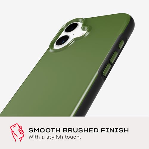 Image of Tech21 EvoDusk case for iPhone 16 Compatible with MagSafe - Impact Protection Case 15x Military Standard Tested - in Green /Black