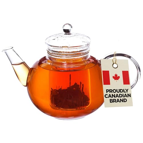 GROSCHE-MONACO-42-oz-Glass-Tea-pot-with-glass-tea-Infuser-1250-ml-Capacity-Heatproof-borosilicate-glass-and-all-glass-tea-infuser-for-all-types-of-loose-tea-tea-infusion GROSCHE MONACO 42 oz Glass Tea pot with glass tea Infuser 1250 ml Capacity Heatproof borosilicate glass and all glass tea infuser for all types of loose tea tea infusion