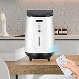 HUKOER Generador Portátil De Concentrador De Oxígeno 1-7L/Min 93% ± 3% De Pureza De Oxígeno Máquina De Oxígeno Ajustable para Uso En Viajes Domésticos