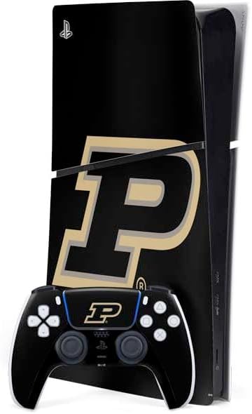 Skinit Decal Gaming Skin Compatible with PS5 Slim Digital Edition Bundle - Officially Licensed Purdue University Purdue Boilers Design