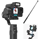 🏆 【Instalación rápida sin abrazaderas y disparo vertical / horizontal】 Gimbal INKEE gopro fácil de montar y desmontar utilizando el tornillo original, sin preocuparse más por el tamaño de la cámara. Haga doble clic en el botón M para ingresar al modo de disparo vertical, perfecto para la plataforma de video corto en el teléfono móvil.