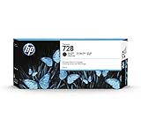 HP F9J68A - Cartouche d'encre Authentique 728 Noir Mat 300 ML, Grande capacité, avec Encre d'origine, pour Traceurs Grand Format DesignJet T730 et T830 et tête d'impression 729 DesignJet