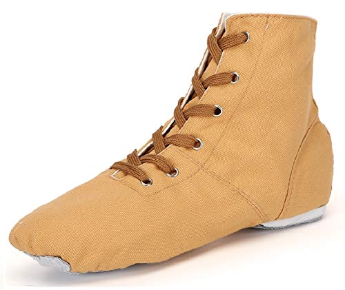 Image of Canvas Jazz Dance Boots Ballet Dancing Sneakers for Adult Men Women (8 /40，Flesh