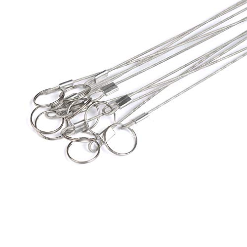 Mx Stainless Lanyard Cable Tether Prevent Loss With Quick Relase Ring 10Pcs #TOP2