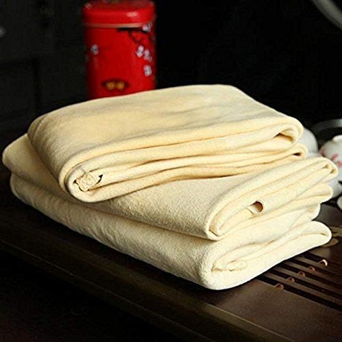 Trainshow Cleaning Chamois Shammy for Car, Natural Deerskin Leather Drying Cleaning Towel for Auto and Precision Instrument 12.6''X20'' (1-Pack)