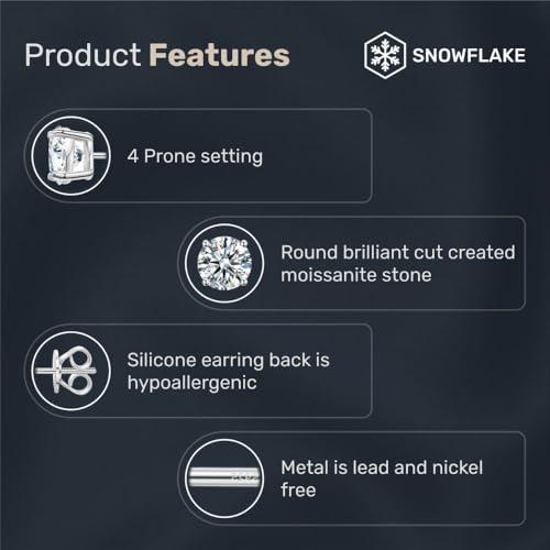 Image of 0.3-2 ct Single Piece Sparkle Orbit Round Moissanite Stud Earrings for Men; GRA Certified; D VVS1; 925 Sterling Silver; Push Back