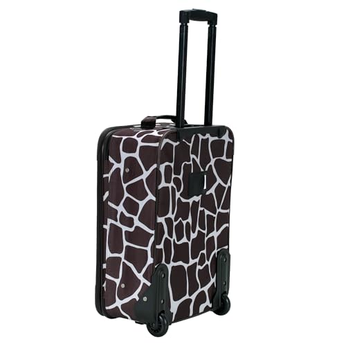 Image of Rockland Fashion Softside Upright Luggage Set, Expandable, Giraffe, 2-Piece (14 /19)