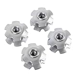 Yechiry 4 Tuercas de Estrella para Auriculares de Bicicleta de Acero de Alta Resistencia, Tuerca de Estrella de Horquilla de 28,6 Mm, Tuerca de de Bloqueo Eficiente con Conexión Estable, Ideal para
