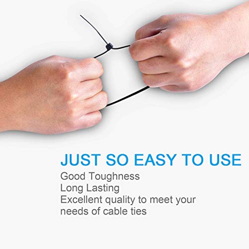 Mezzo Cable Zip Ties Heavy Duty 12 Inch（100 Pack）, Ultra Strong Plastic Wire Ties With 50 Pounds Tensile Strength, Self-Locking Uv Resistant Black Nylon Zip Ties For Indoor And Outdoor #TOP3