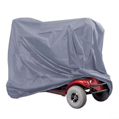 Volakebeing Housse de protection en tissu Oxford 210D résistant aux intempéries pour scooter à 3 à 4 roues avec sac de rangement étanche et anti-poussière (gris, 190 x 71 x 117 cm)