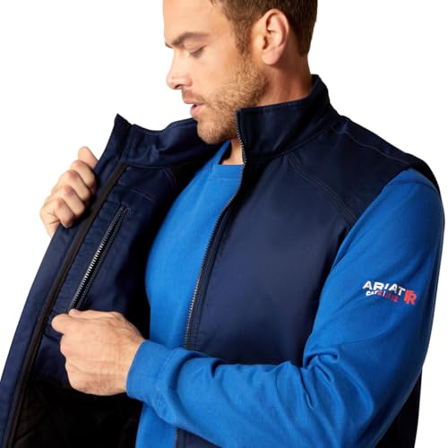 Image of ARIAT Men's Fire Resistant Basic Insulated Vest, Navy, 3X-Large Tall