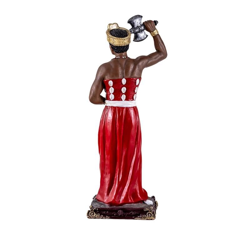 DRW Figura Chango Grande orisha Mayor Resina Pintada a Mano 30 cm