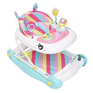 My Child Unicorn 2-in-1 Walker Rocker, Pink Rainbow