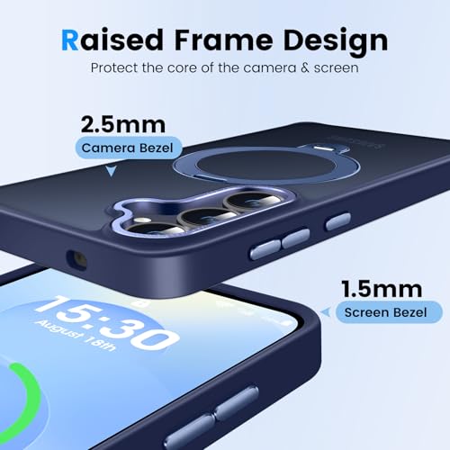 PuyaTeya Magnetic 360° Stander for Samsung S25 Plus Case, Matte Blue by PuyaTeya - Used condition - Image 7