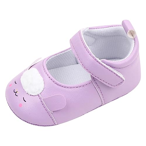 Summer Children Infant Toddler Shoes Boys and Girls Sports Flat Bottom Lightweight Hook Loop Cute (Purple, 5 Infant)