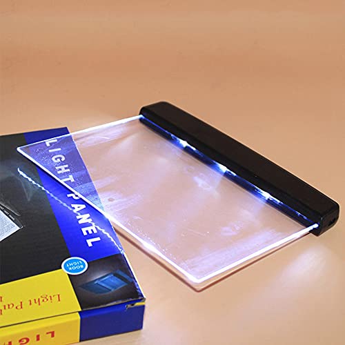 Luminária portátil para livro, luz noturna, placa plana de LED, lâmpada de leitura com proteção para