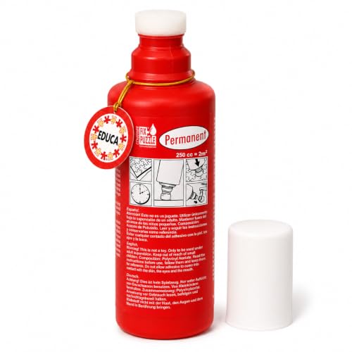 Educa - Fix Puzzle | Pegamento para Puzzles Permanente y Transparente, 250 ml | Aplicador Esponja Limpio y Duradero | Universal | 250ml (17193)