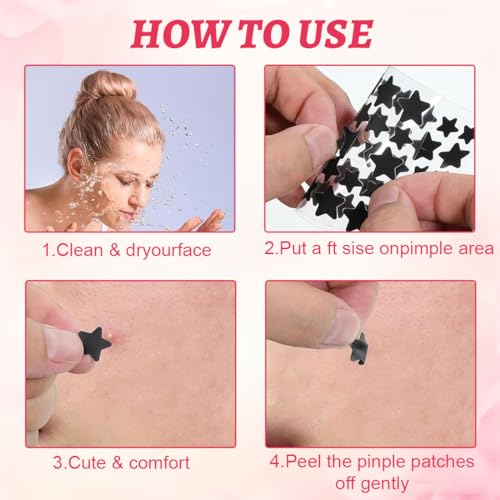 SWYZOR 720 Stück Counts Pimple Patch, Pickel Patch Sterne Pimple Patches, Hydrokolloid Pickel Patch, Pimple Patches Star, Star Pimple Patch, Pickel Patch Set, Für alle Hauttypen geeignet