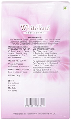 Image of White Tone Talcum Powder - Talc Face 70g Pack