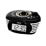 Akai Retro Alarm Clock Radio-Black