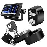ZHDD Fish Finder Lock 2 PCS,Aluminum Round Alloy Fishing Graph Marine GPS Gimbal Mount Security Accessories for Garmin,Lowrance and Humminbird Sonar Radar (Black)