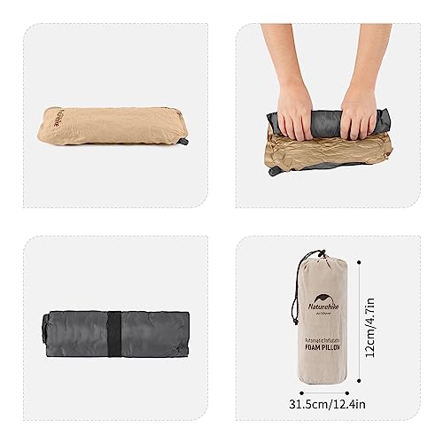 Naturehike Portable Automatic Inflatable Camping Pillow with Storage Bag Inflate Quickly For Neck and Waist Support Ergonomic Travel Pillow Suitable for Camping/Traveling/Hiking/Backpacking - Image 3