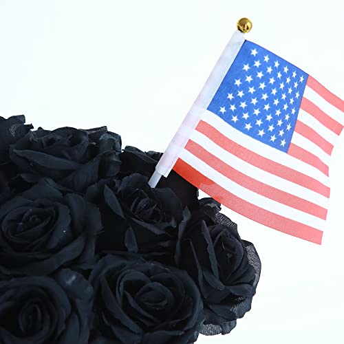 Felice Arts 12 Pack Black Artificial Roses Flowers With Stems Silk Rose Bouquet For Wedding Vase Table Centerpiece Diy Gift Decor #TOP5