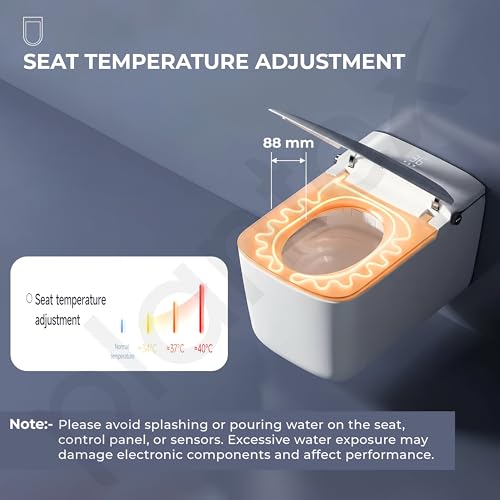 Image of Plantex Ceramic Wall Hung Smart Commode with Foot Sensor