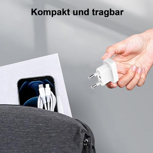 VIEVRE 2 Stück EU Stecker Adapter,US to EU Adapter für Steckdosen,Steckeradapter Japan Deutschland,Adapter Eurostecker
