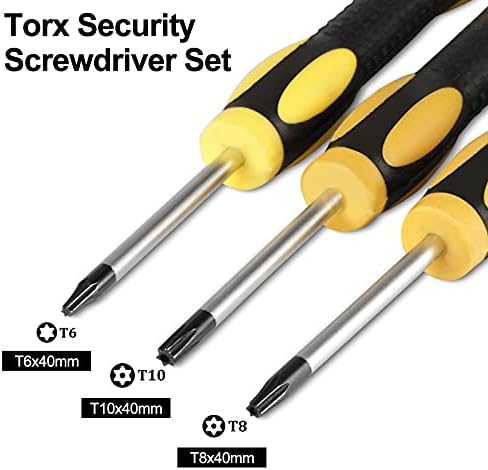 EEEKit Torx Screwdriver Set, Precision Security T6 T8 T10 Torx Screwdriver Set Compatible with PS5, PS4, PS3, Xbox One, Xbox 360 Controller