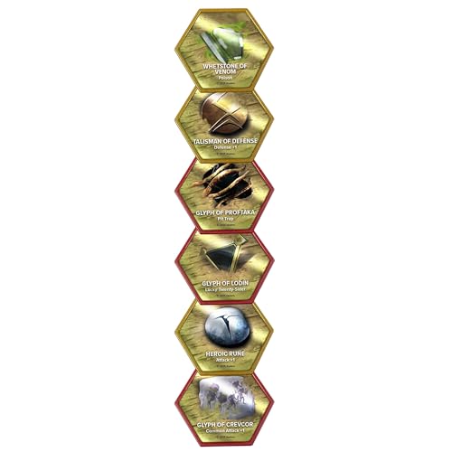 Renegade Game Studios - Pack de Glifos Heroscape, expansión estratégica con 33 miniaturas: 11 glifos permanentes, 5 temporales y 17 glifos de tesoro para juego de mesa táctico miniatura 6