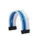 Formulamod Sleeve Extension Power Supply Cable Kit 18AWG ATX 24P+ EPS 8-P+PCI-E8-P with Combs for PSU to Motherboard/GPU Fm-NCK3 (White Sky Blue Deep Blue)