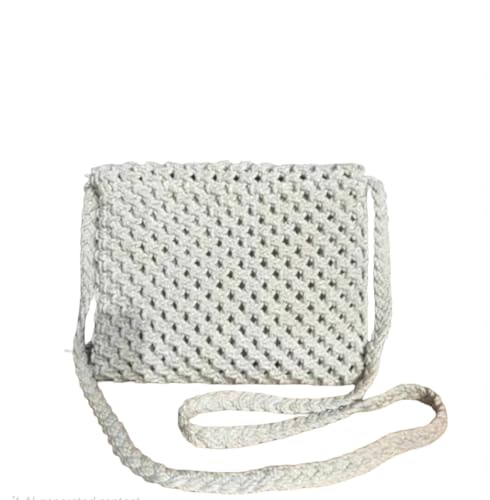 Sac à bandoulière en crochet blanc idéal pour vos sorties estivales et balades
