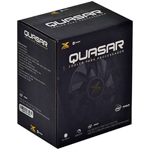 COOLER PARA PROCESSADOR VX GAMING MESSIER COMPATIVEL COM INTEL/AMD TDP 65W PRETO - CP110
