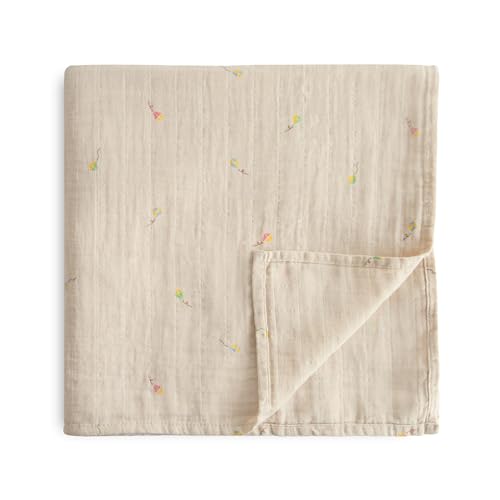 Image of mushie Muslin Baby Swaddle Blanket | 100% Organic Cotton (Kites)