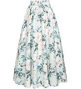Scarlet Darkness Victorian Maxi Skirts for Women Summer Floral Long Skirt with Pockets