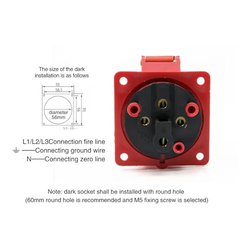 Conector Aéreo Industrial Resistente Al Agua 3-5 Pines 32A miniatura 4