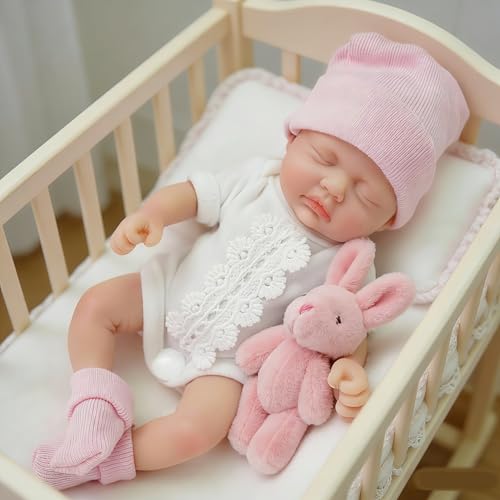 Muñeca Reborn Babe Mini 7 Pulgadas Silicona Realista miniatura 1