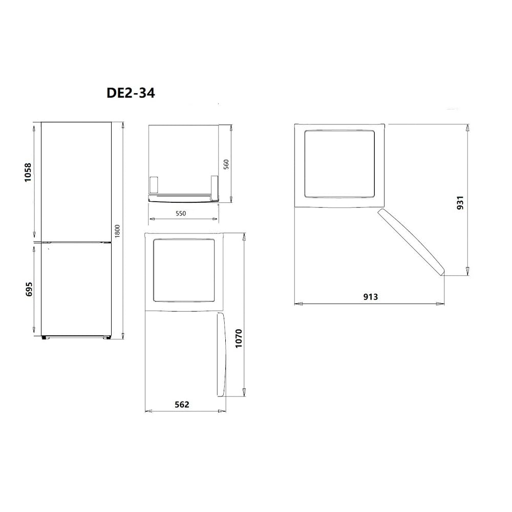 SVAN Frigorífico Combi Inox 2 Puertas, OC18050EI00, Capacidad 262 Litros, Cíclico, Motor Universal, 40dB, Puerta Reversible, Apertura Tipo Uñero, Clasificación Energética E