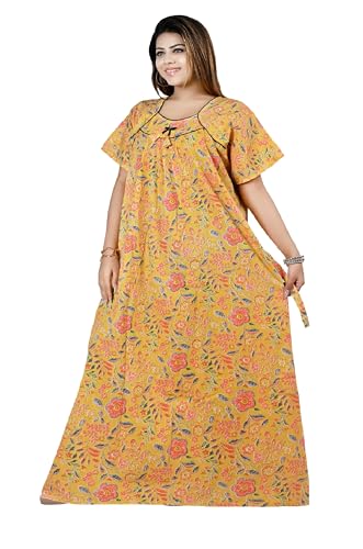 Image of Bejod's Collection Women Pure Cotton Nighty Combo Pack | Full Length Floral Printed Cotton Nighty Maxi | Soft & Breathable Night Dress for Women L to 4XL