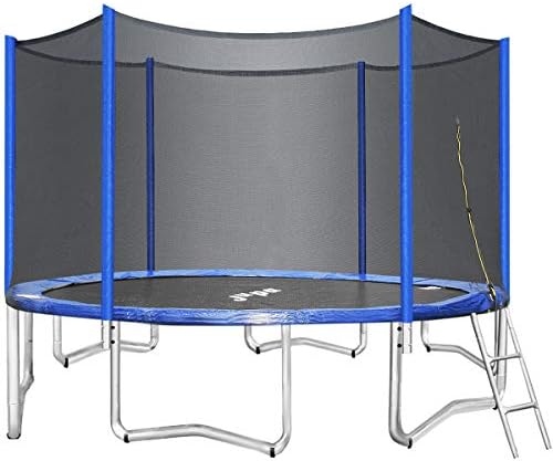 Trampoline 16 15 14 12 10FT, Maximum Weight Capacity 425LBS Outdoor Trampoline for Kids Adults, 2021 Upgraded Safe Recreational Trampolines with Enclosure Net Mat Pad for Backyard