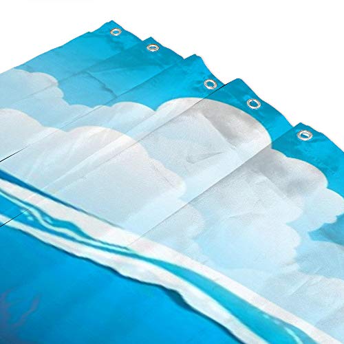 Rideau de douche anti-éclaboussures en polyester pour garder le sol sec - 4