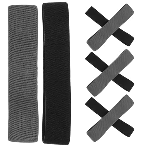 DECHOUS Bandas Elásticas de Fijación para Caja Bento 8 Piezas 4 Negras 25X300 MM 4 Grises 32X340 MM Correas de Sellado Reutilizables para Fiambrera Oficina Escuela Viajes y Camping