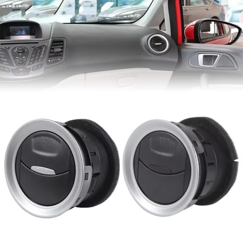 Rejilla de aire acondicionado cromada HILLAR para Ford Fiesta y Connect, acabado premium de 2 uds 6